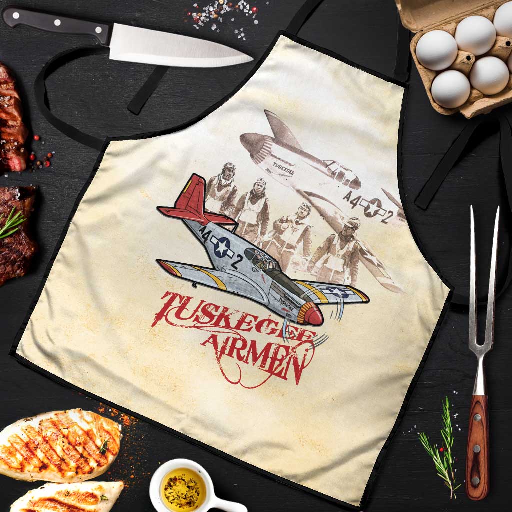 Tuskegee Red Tails Airmen Apron History Aviator Heroes Retro Style - Wonder Print Shop
