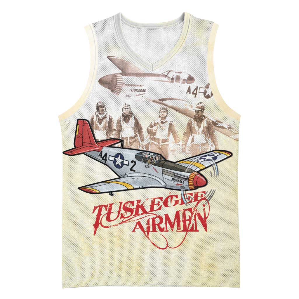 Tuskegee Red Tails Airmen Basketball Jersey History Aviator Heroes Retro Style - Wonder Print Shop