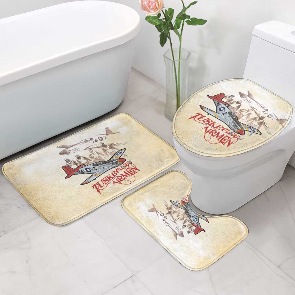 Tuskegee Red Tails Airmen Bathroom Set History Aviator Heroes Retro Style - Wonder Print Shop