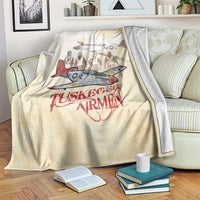 Tuskegee Red Tails Airmen Blanket History Aviator Heroes Retro Style - Wonder Print Shop