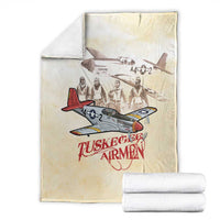 Tuskegee Red Tails Airmen Blanket History Aviator Heroes Retro Style - Wonder Print Shop