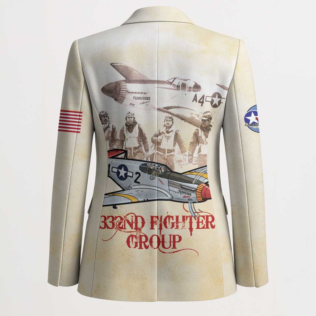 Tuskegee Red Tails Airmen Blazer History Aviator Heroes Retro Style - Wonder Print Shop