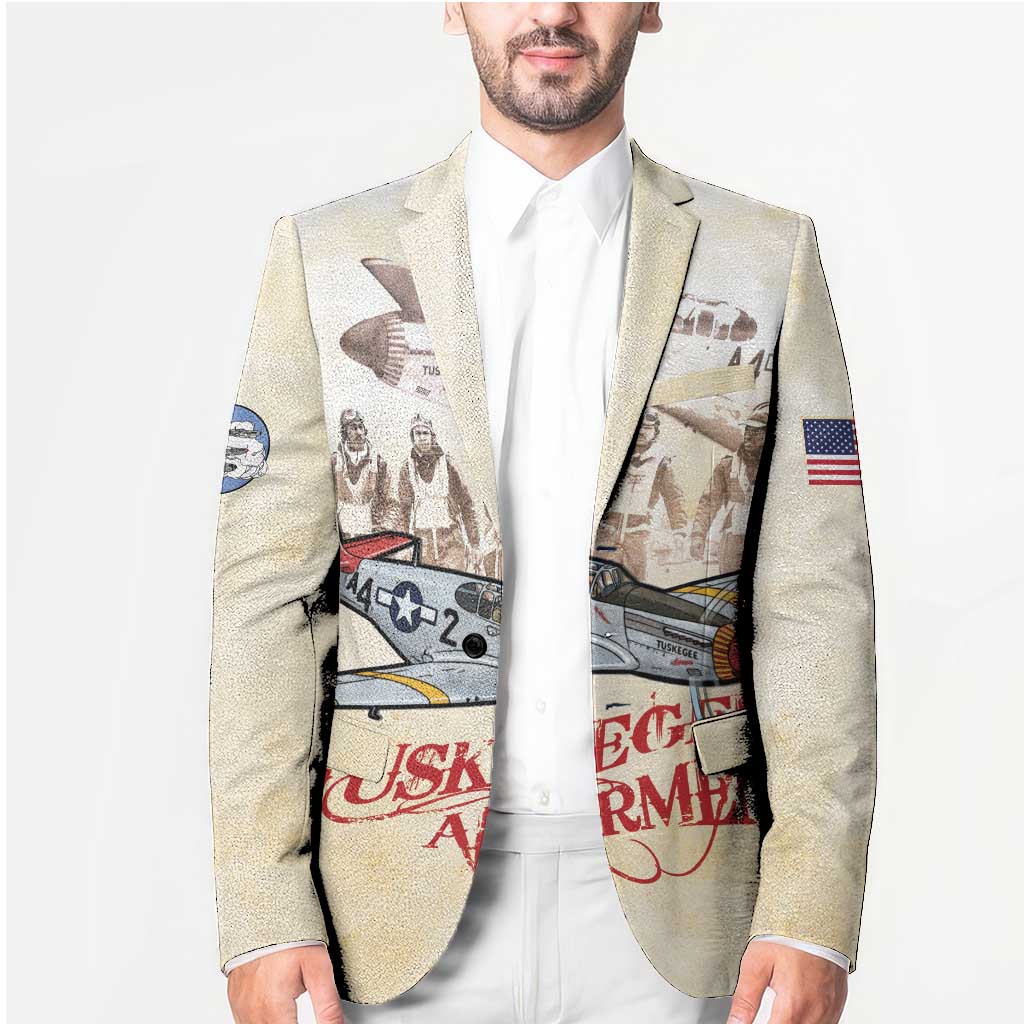 Tuskegee Red Tails Airmen Blazer History Aviator Heroes Retro Style - Wonder Print Shop