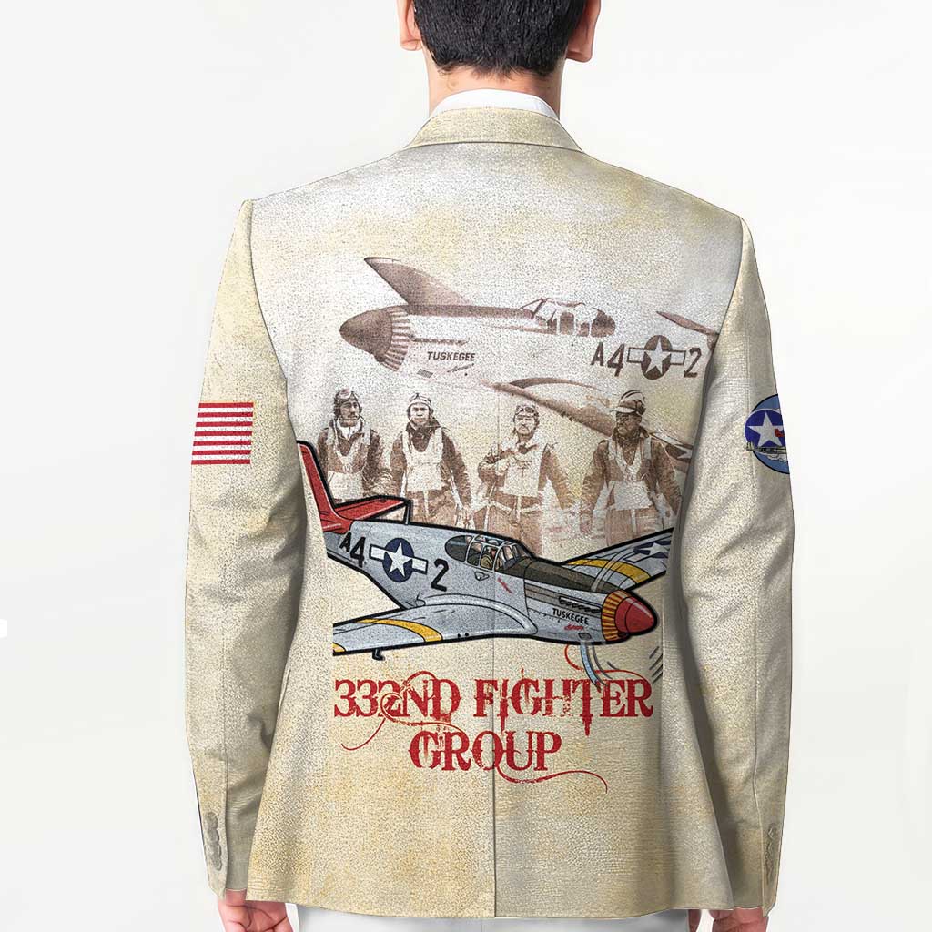 Tuskegee Red Tails Airmen Blazer History Aviator Heroes Retro Style - Wonder Print Shop
