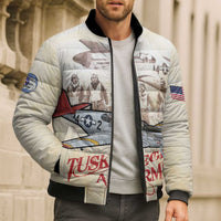 Tuskegee Red Tails Airmen Bomber Puffer Jacket History Aviator Heroes Retro Style - Wonder Print Shop