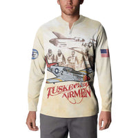 Tuskegee Red Tails Airmen Button Sweatshirt History Aviator Heroes Retro Style - Wonder Print Shop