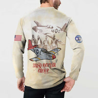 Tuskegee Red Tails Airmen Button Sweatshirt History Aviator Heroes Retro Style - Wonder Print Shop