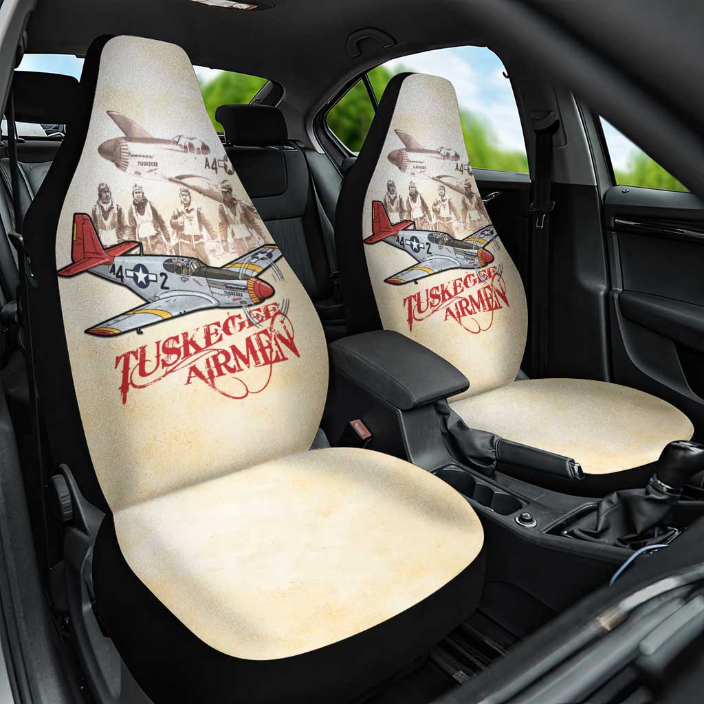 Tuskegee Red Tails Airmen Car Seat Cover History Aviator Heroes Retro Style - Wonder Print Shop
