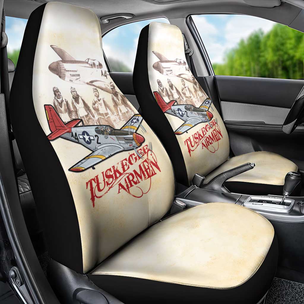 Tuskegee Red Tails Airmen Car Seat Cover History Aviator Heroes Retro Style - Wonder Print Shop