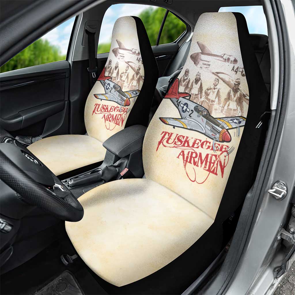 Tuskegee Red Tails Airmen Car Seat Cover History Aviator Heroes Retro Style - Wonder Print Shop