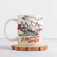 Tuskegee Red Tails Airmen Ceramic Mug History Aviator Heroes Retro Style - Wonder Print Shop
