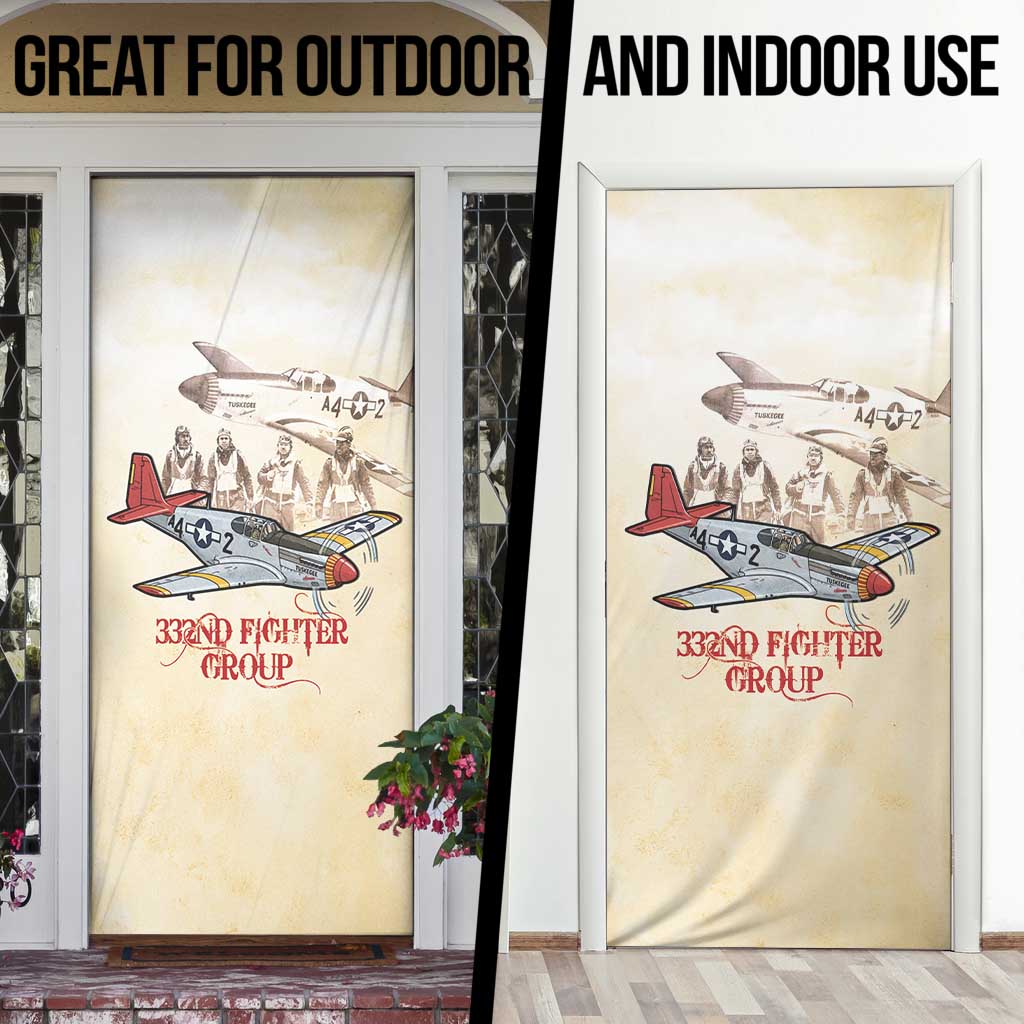Tuskegee Red Tails Airmen Door Cover History Aviator Heroes Retro Style - Wonder Print Shop