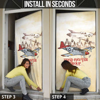 Tuskegee Red Tails Airmen Door Cover History Aviator Heroes Retro Style - Wonder Print Shop