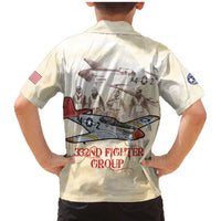 Tuskegee Red Tails Airmen Family Matching Mermaid Dress and Hawaiian Shirt History Aviator Heroes Retro Style - Wonder Print Shop