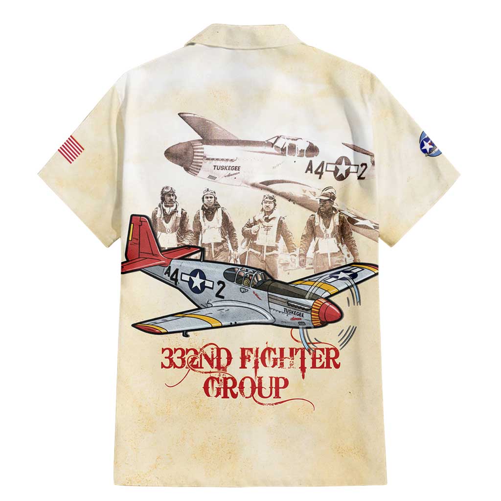 Tuskegee Red Tails Airmen Family Matching Mermaid Dress and Hawaiian Shirt History Aviator Heroes Retro Style - Wonder Print Shop