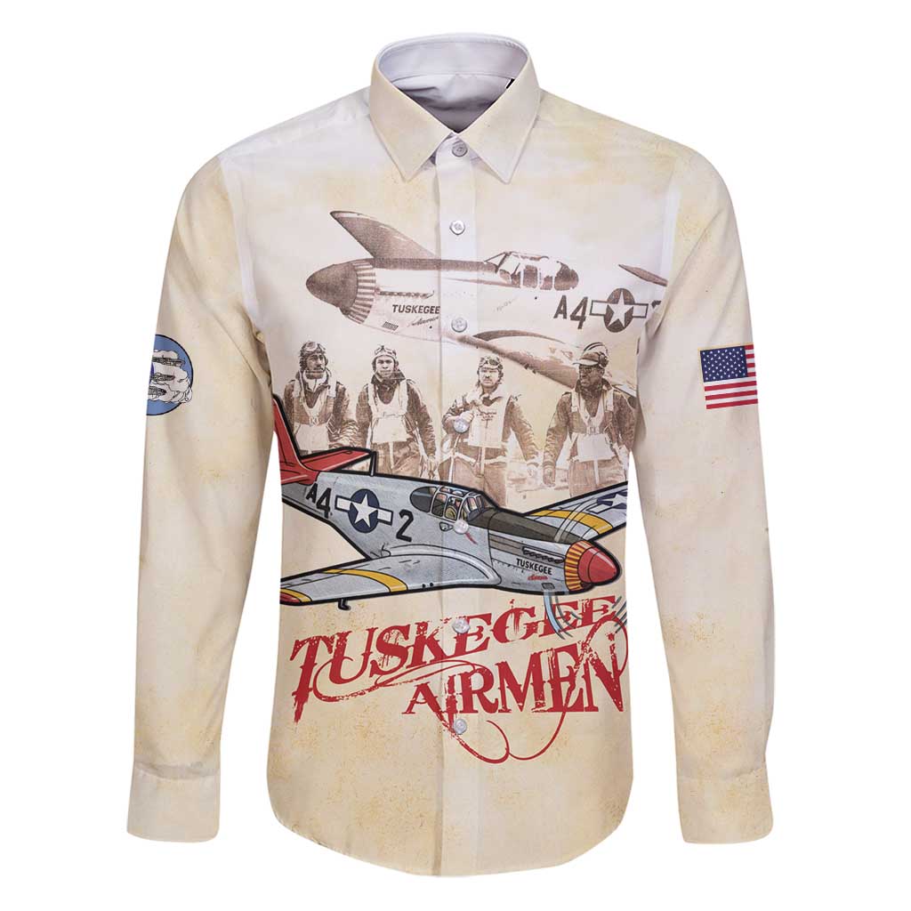 Tuskegee Red Tails Airmen Family Matching Puletasi and Hawaiian Shirt History Aviator Heroes Retro Style - Wonder Print Shop