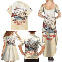 Tuskegee Red Tails Airmen Family Matching Summer Maxi Dress and Hawaiian Shirt History Aviator Heroes Retro Style - Wonder Print Shop
