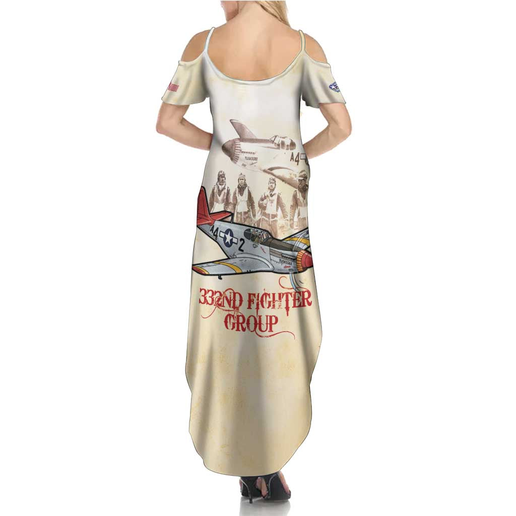 Tuskegee Red Tails Airmen Family Matching Summer Maxi Dress and Hawaiian Shirt History Aviator Heroes Retro Style - Wonder Print Shop