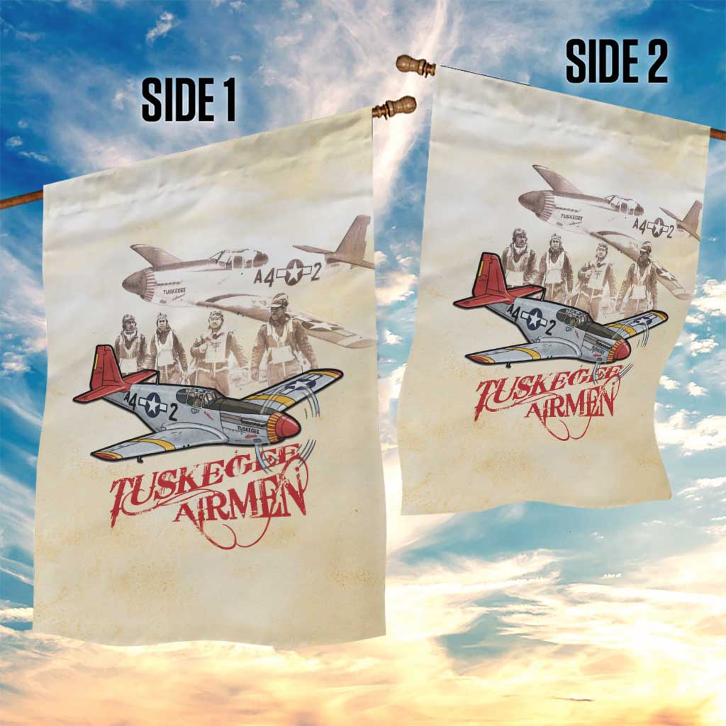 Tuskegee Red Tails Airmen Garden Flag History Aviator Heroes Retro Style - Wonder Print Shop