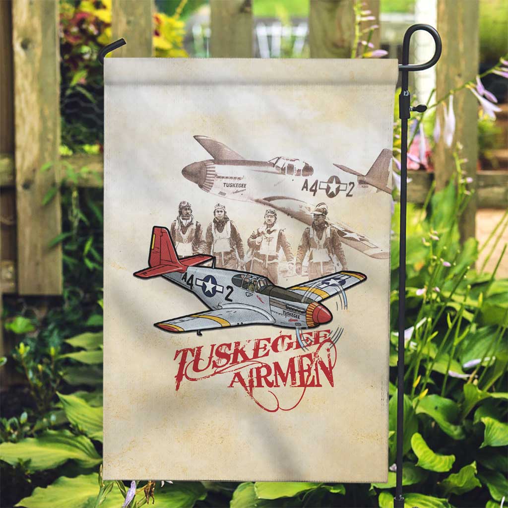 Tuskegee Red Tails Airmen Garden Flag History Aviator Heroes Retro Style - Wonder Print Shop