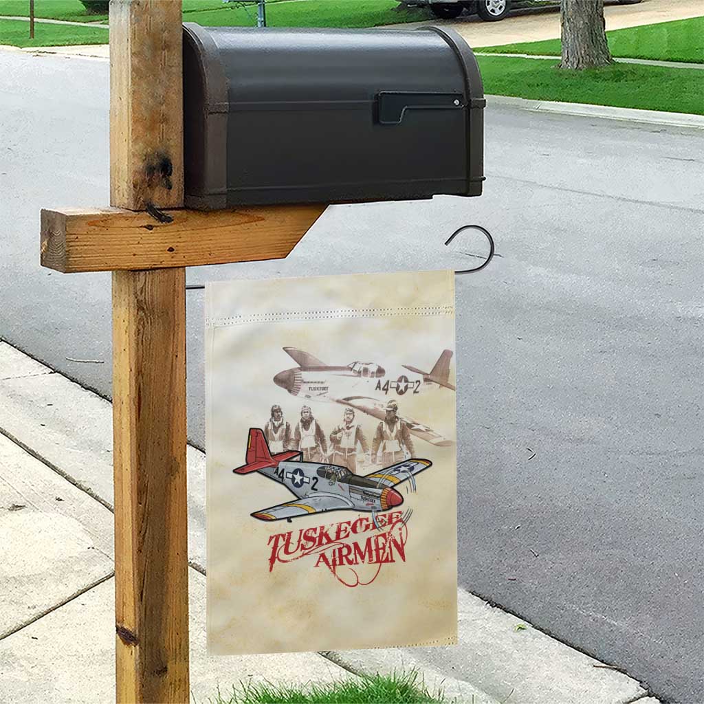 Tuskegee Red Tails Airmen Garden Flag History Aviator Heroes Retro Style - Wonder Print Shop