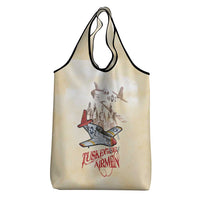 Tuskegee Red Tails Airmen Grocery Bag History Aviator Heroes Retro Style - Wonder Print Shop
