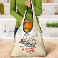 Tuskegee Red Tails Airmen Grocery Bag History Aviator Heroes Retro Style - Wonder Print Shop