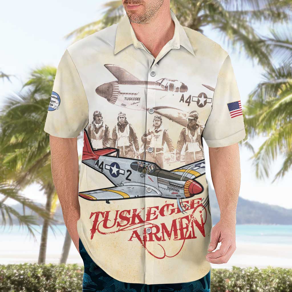 Tuskegee Red Tails Airmen Hawaiian Shirt History Aviator Heroes Retro Style - Wonder Print Shop
