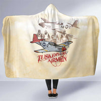Tuskegee Red Tails Airmen Hooded Blanket History Aviator Heroes Retro Style - Wonder Print Shop