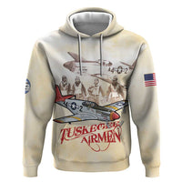 Tuskegee Red Tails Airmen Hoodie History Aviator Heroes Retro Style - Wonder Print Shop