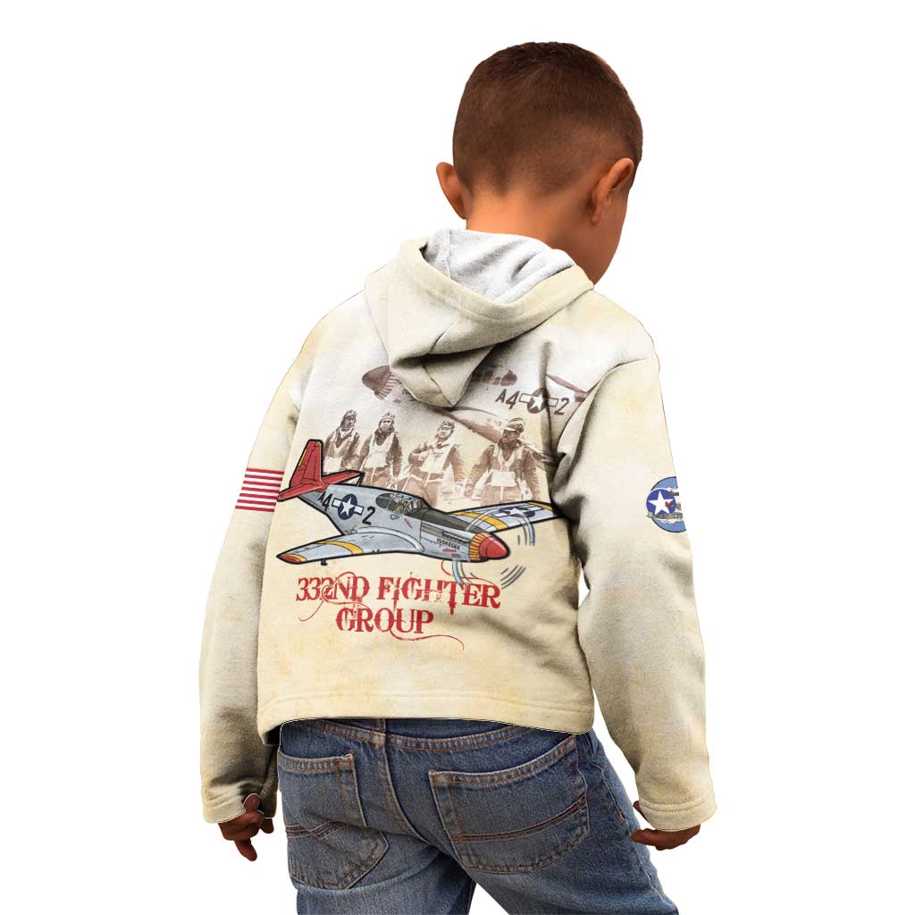 Tuskegee Red Tails Airmen Kid Hoodie History Aviator Heroes Retro Style - Wonder Print Shop