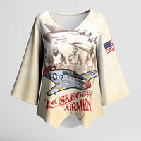 Tuskegee Red Tails Airmen Kimono Sleeve Blouse History Aviator Heroes Retro Style - Wonder Print Shop