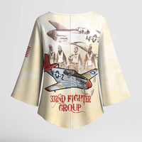Tuskegee Red Tails Airmen Kimono Sleeve Blouse History Aviator Heroes Retro Style - Wonder Print Shop