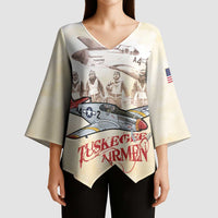 Tuskegee Red Tails Airmen Kimono Sleeve Blouse History Aviator Heroes Retro Style - Wonder Print Shop