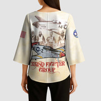 Tuskegee Red Tails Airmen Kimono Sleeve Blouse History Aviator Heroes Retro Style - Wonder Print Shop