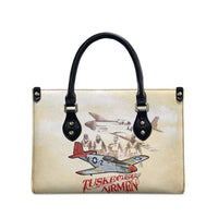 Tuskegee Red Tails Airmen Leather Bag History Aviator Heroes Retro Style - Wonder Print Shop