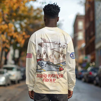 Tuskegee Red Tails Airmen Long Sleeve Shirt History Aviator Heroes Retro Style - Wonder Print Shop