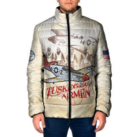 Tuskegee Red Tails Airmen Padded Jacket History Aviator Heroes Retro Style - Wonder Print Shop