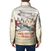 Tuskegee Red Tails Airmen Padded Jacket History Aviator Heroes Retro Style - Wonder Print Shop