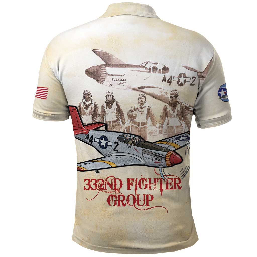 Tuskegee Red Tails Airmen Polo Shirt History Aviator Heroes Retro Style - Wonder Print Shop