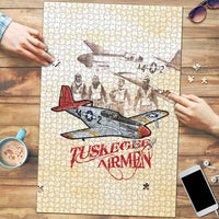 Tuskegee Red Tails Airmen Puzzle History Aviator Heroes Retro Style - Wonder Print Shop