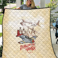 Tuskegee Red Tails Airmen Quilt History Aviator Heroes Retro Style - Wonder Print Shop
