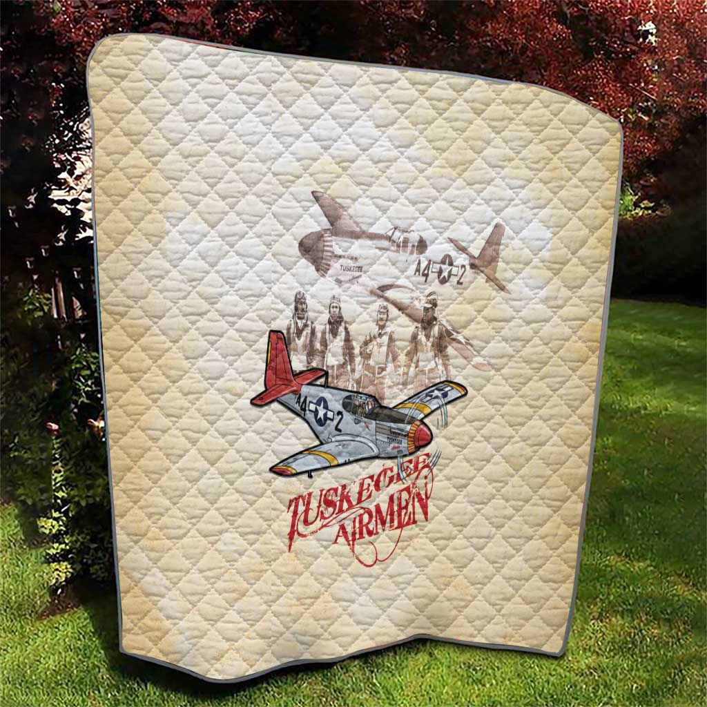 Tuskegee Red Tails Airmen Quilt History Aviator Heroes Retro Style - Wonder Print Shop