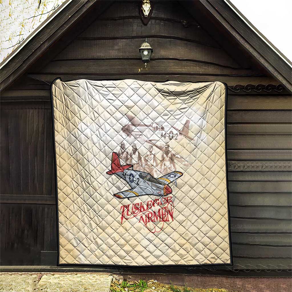 Tuskegee Red Tails Airmen Quilt History Aviator Heroes Retro Style - Wonder Print Shop