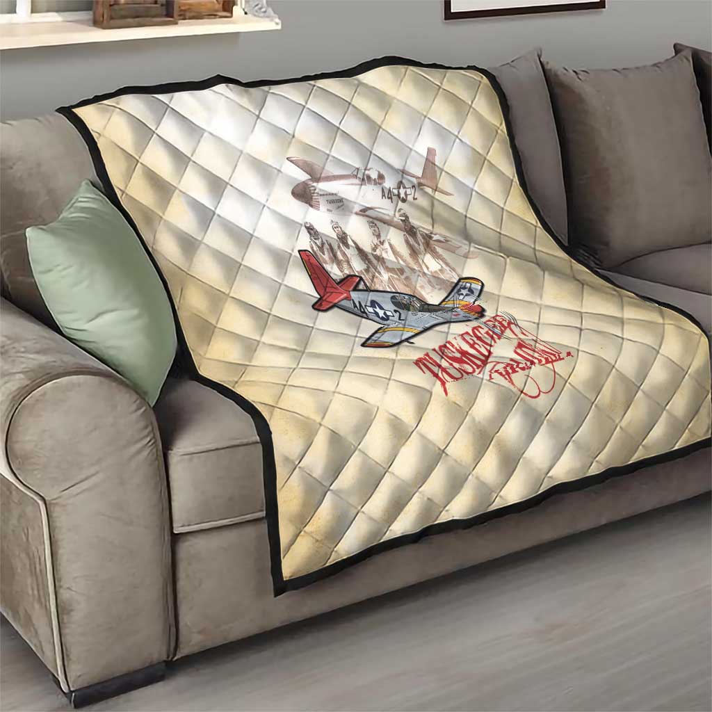 Tuskegee Red Tails Airmen Quilt History Aviator Heroes Retro Style - Wonder Print Shop