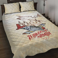 Tuskegee Red Tails Airmen Quilt Bed Set History Aviator Heroes Retro Style - Wonder Print Shop