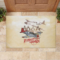 Tuskegee Red Tails Airmen Rubber Doormat History Aviator Heroes Retro Style - Wonder Print Shop
