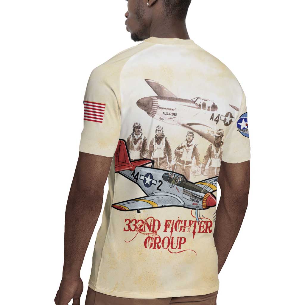 Tuskegee Red Tails Airmen Rugby Jersey History Aviator Heroes Retro Style - Wonder Print Shop