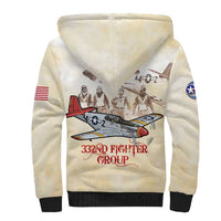 Tuskegee Red Tails Airmen Sherpa Hoodie History Aviator Heroes Retro Style - Wonder Print Shop