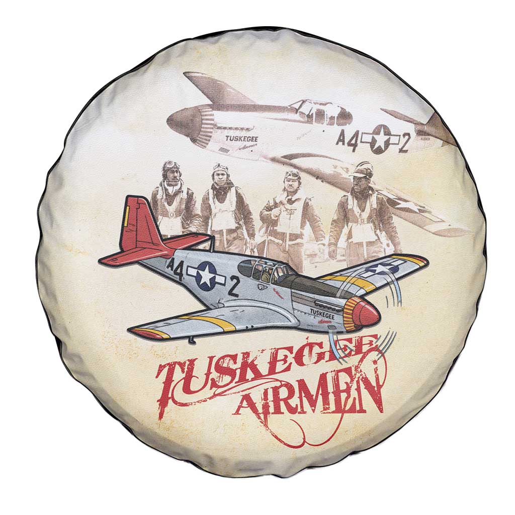 Tuskegee Red Tails Airmen Spare Tire Cover History Aviator Heroes Retro Style - Wonder Print Shop